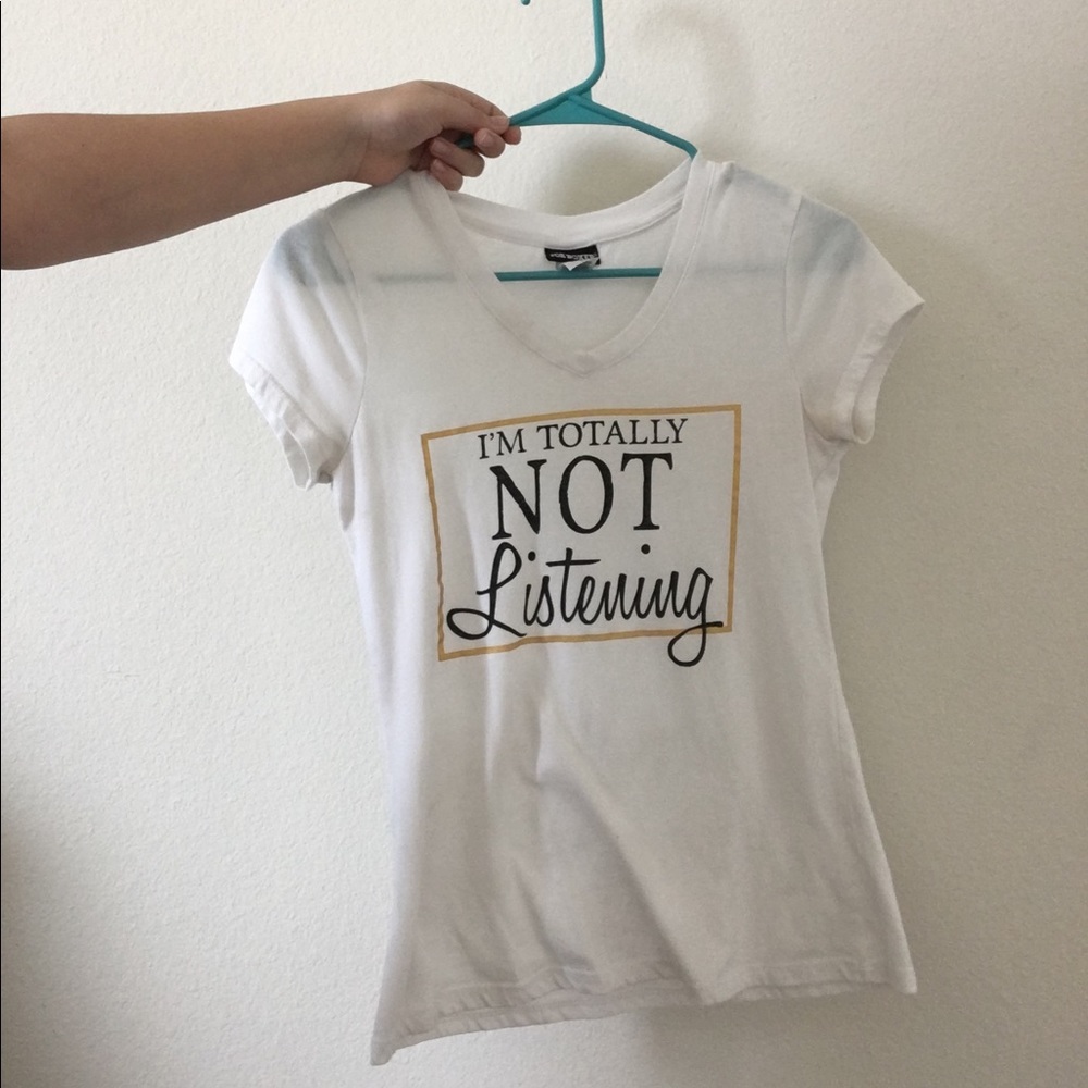 White V neck shirt